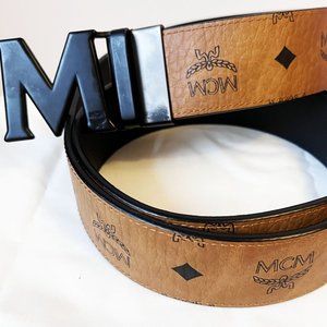 MCM REVERSIBLE 100 % AUTHENTIC BELT SIZE 36-38 IN WAIST